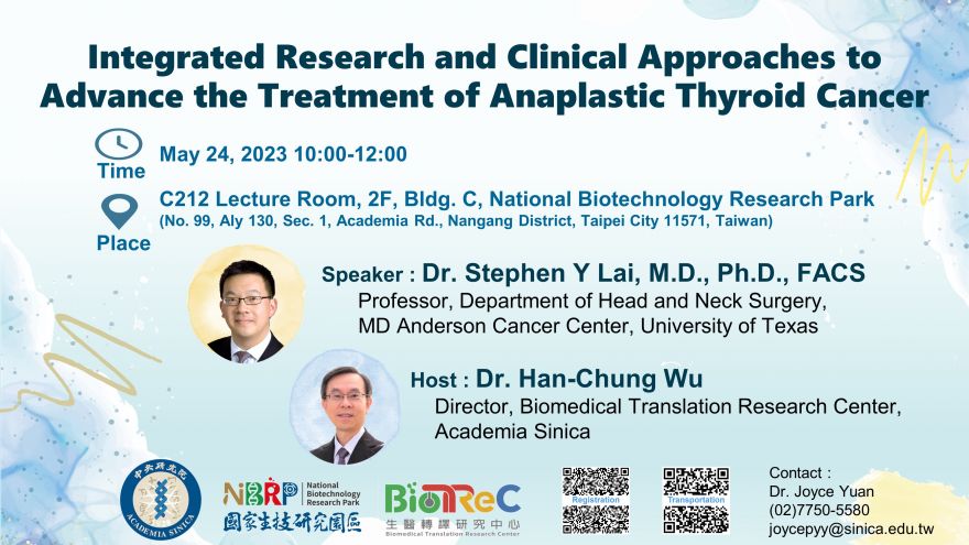 Integrated Research and Clinical Approaches to Advance the Treatment of Anaplastic Thyroid Cancer