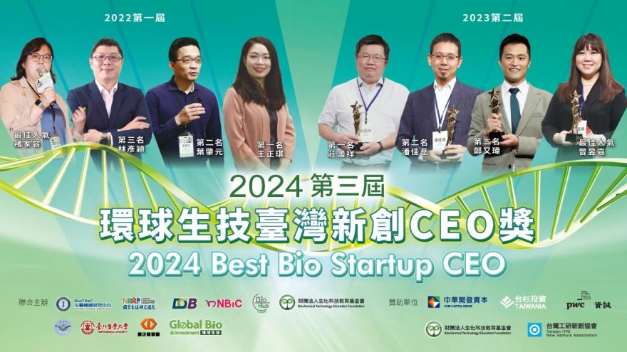 2024第三屆環球生技臺灣新創CEO獎